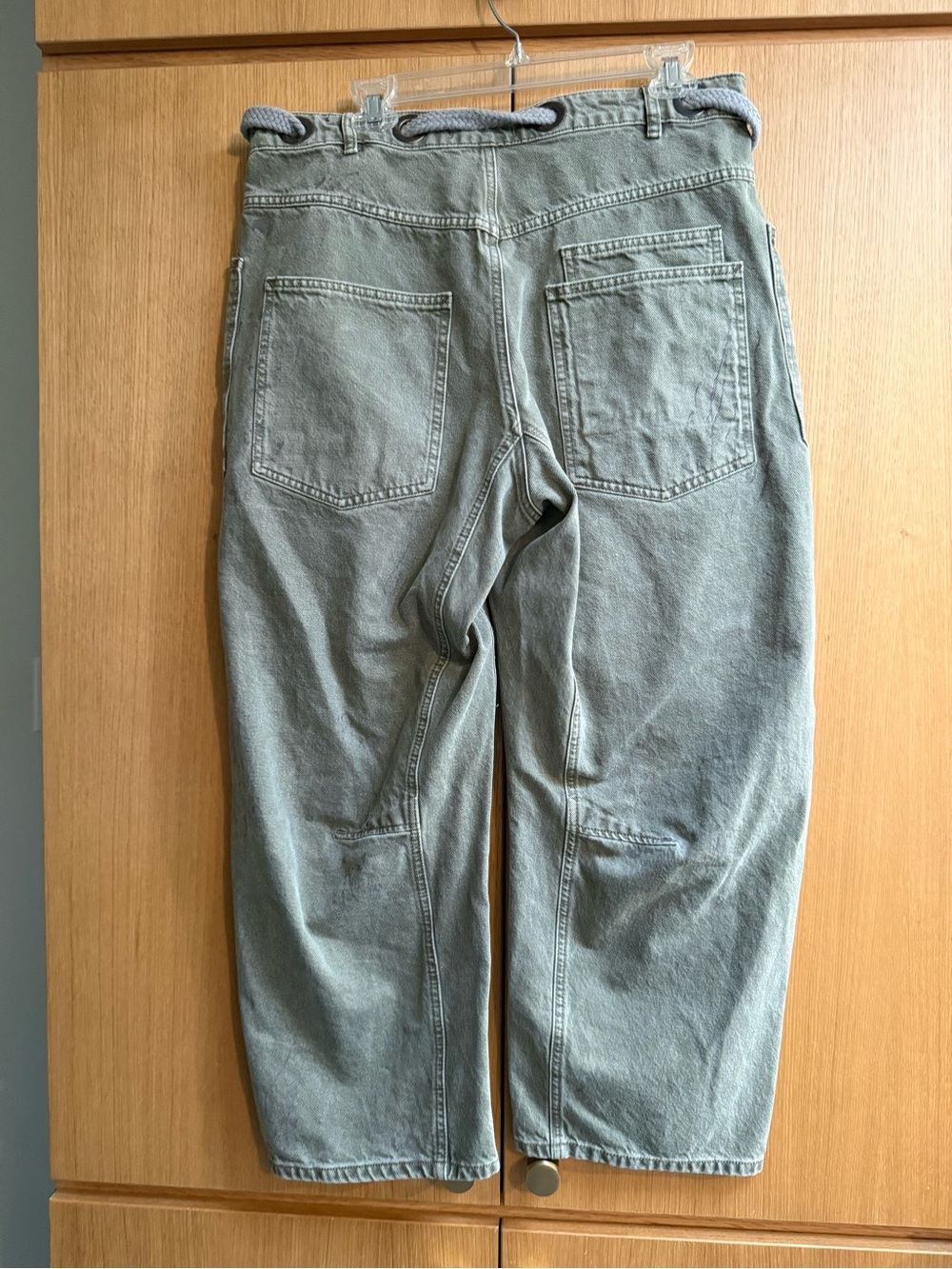 Free People “we the free” Moxie pull on barrel jean in “army” - Picture 9 of 13